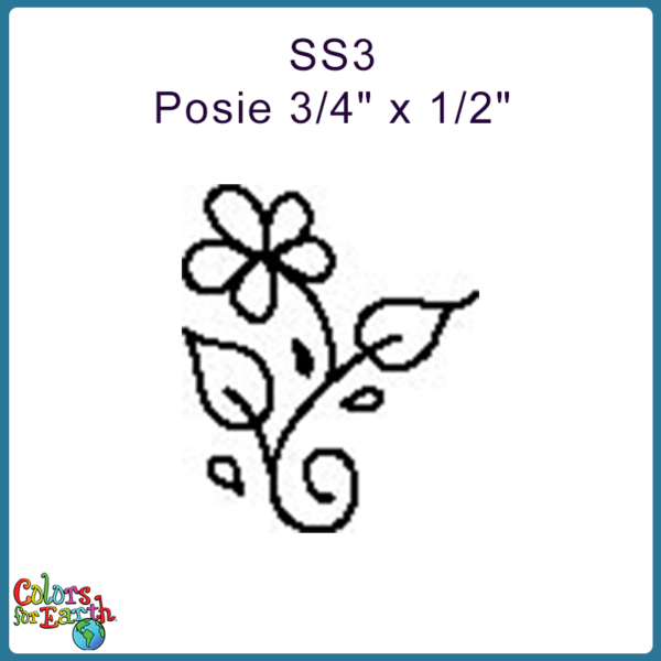 SS3 Posie 3/4" x 1/2"