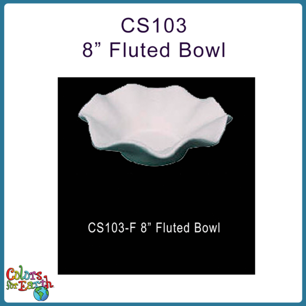 CS103-F  Fluted Bowl 8"