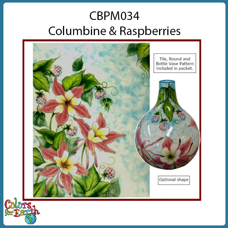 Columbine Flowers & Raspberry (Hardcopy)