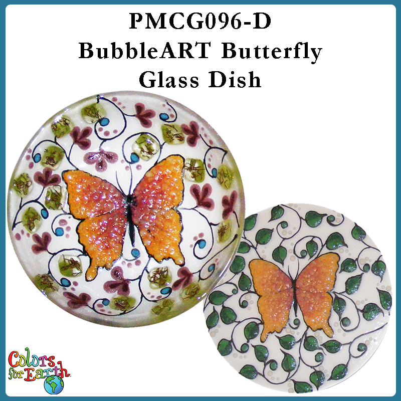 PMCG093 - BubbleART Butterfly Glass Bowl - PDF