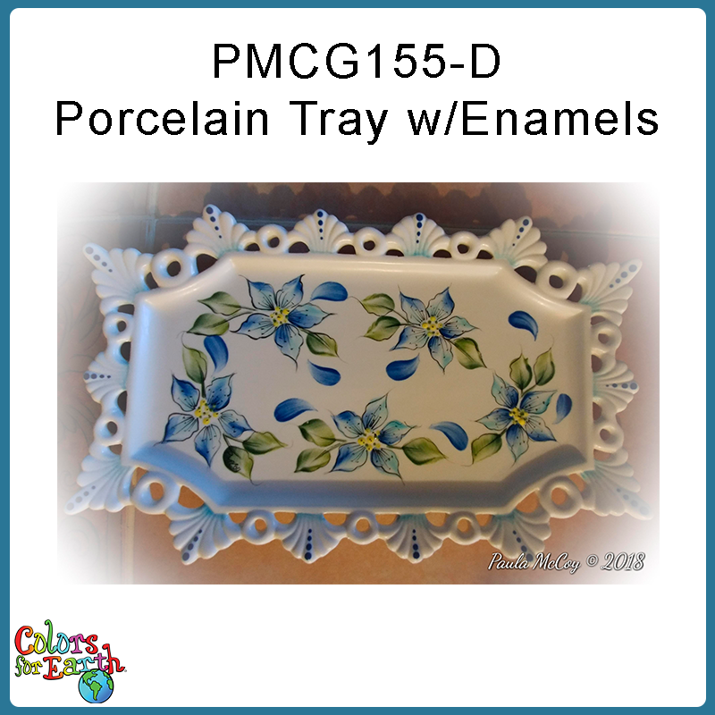 PMCG155-D Porcelain Tray with Enamels