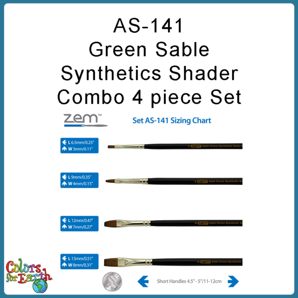 AS-141 Green Sable Synthetics (4 pc-Shaders) - Image 2