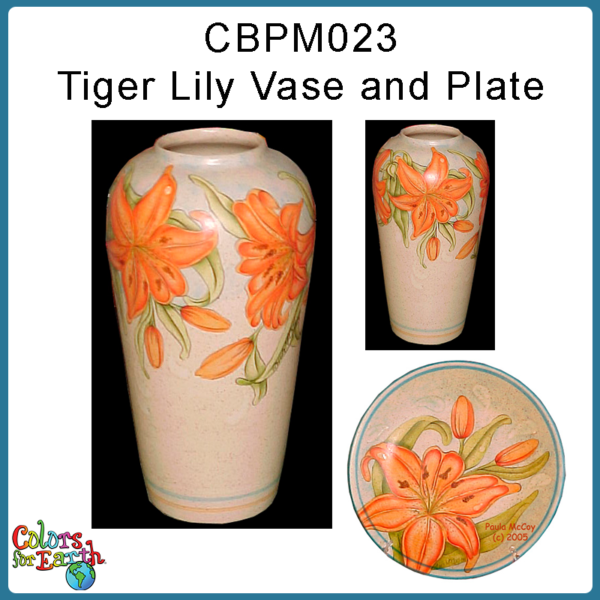 Tiger Lily Vase/Plate-PDF