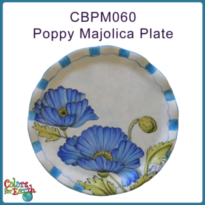 Poppy Brushstroke Majolica Plate-PDF