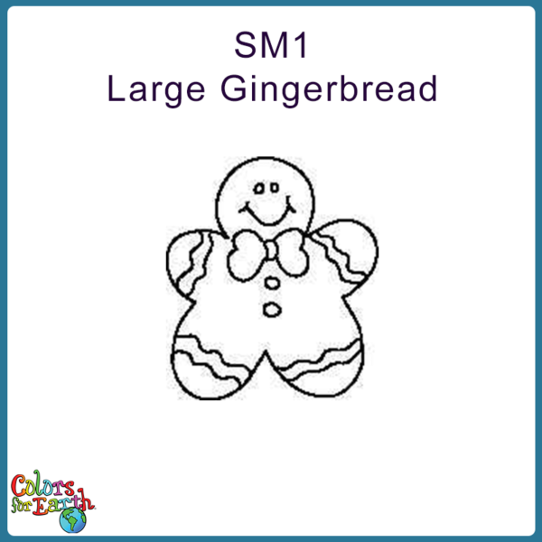 SM1 Lg. Gingerbread Man 2" x 1 3/4"