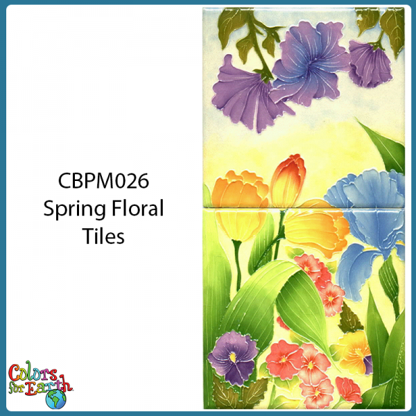 Spring Floral (3) Tiles (Piping)(Hardcopy)