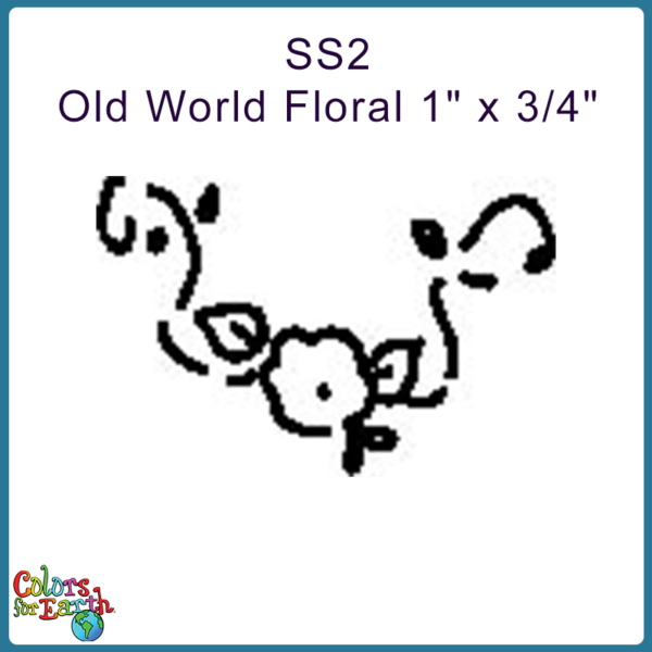 SS2 Old World Floral 1" x 3/4"