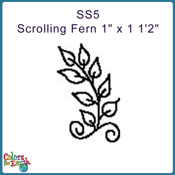 SS5 Scrolling Fern 1" x 1 1'2"
