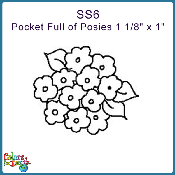 SS6 Pocket Full of Posies 1 1/8" x 1"