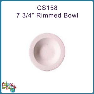 CS158-F  7 3/4" Rimmed Bowl
