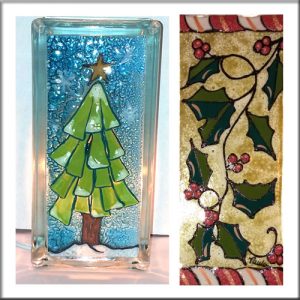 Christmas Tree/Holly Glass Panel-PDF