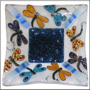 CBPM085 - Dragonfly Square Glass Dish-PDF