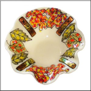 CBPM084 - Fall Frit Leaf Dish (Glass)-PDF