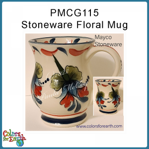 PMCG115 - Stoneware Floral Mug-PDF