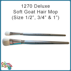 1270 Super Soft Fluffy White Hair Mop Brush