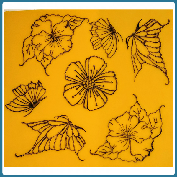 Pansy/Leaves Stamp - Image 4