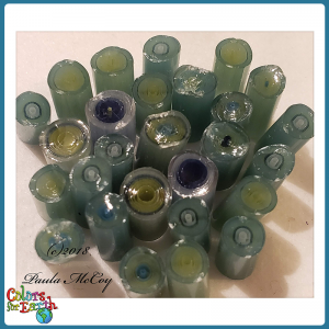 Green & Blue Murrini/Cane Bullseye 90 COE