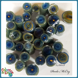 Blue/Orange Murrini/Cane 96 COE