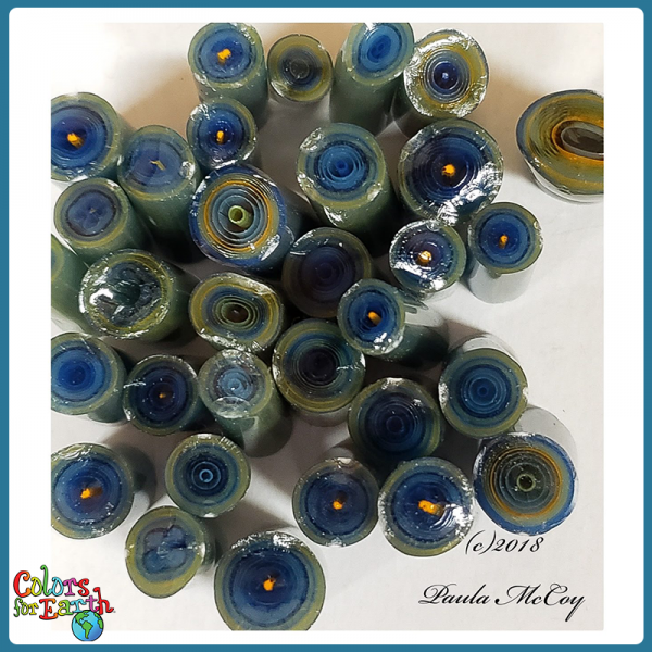 Blue/Orange Murrini/Cane 96 COE