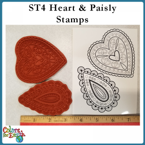 ST4 Heart & Paisly Stamp
