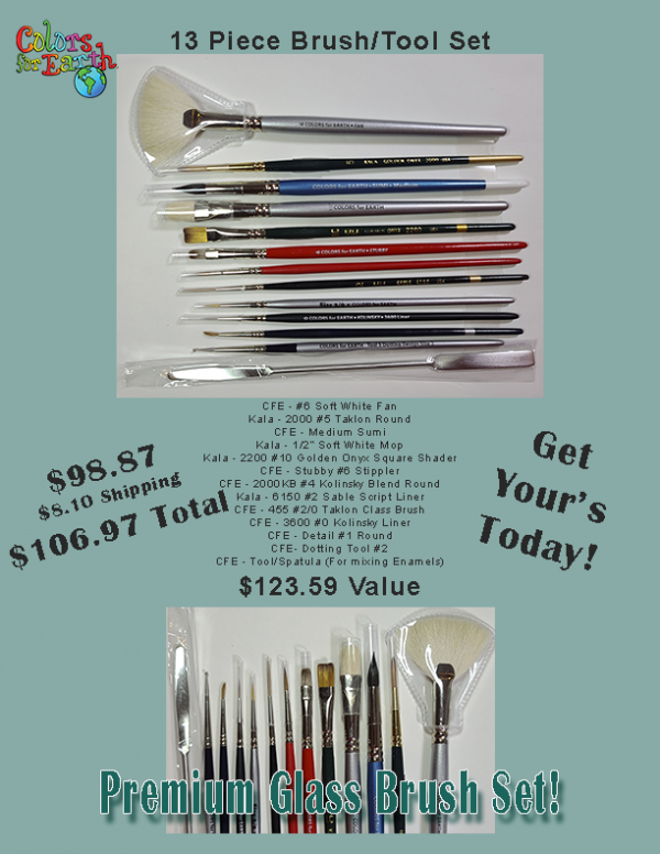 13 pc. Premium Glass Brush/Tool Set - Image 2
