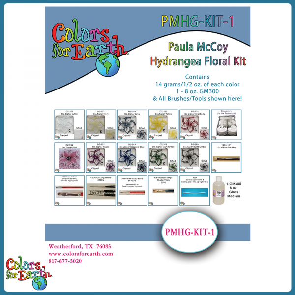 CBPM153 - Hydrangea Floral Layered Glass - Image 2