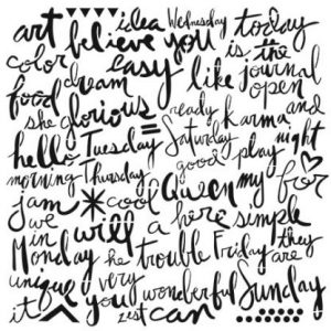 Script Words - Stencil