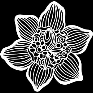 Cupped Daffodil - Stencil