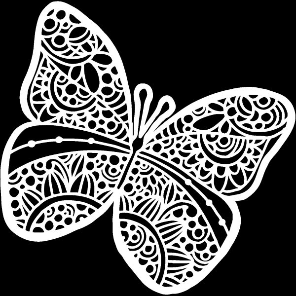 Sunny Butterfly - Stencil