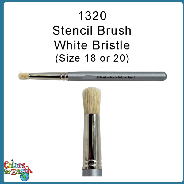 Stencil Brush - White Bristle