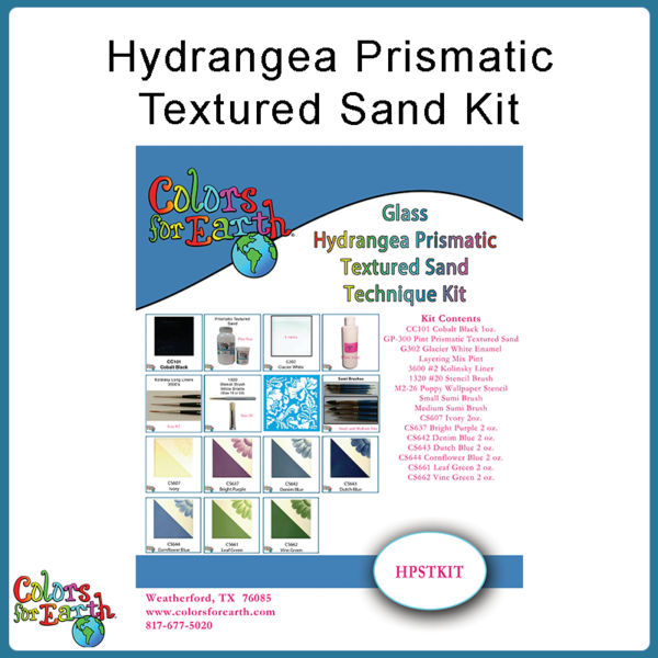HPSTKIT - Glass Hydrangea Prismatic Textured Sand Technique Kit