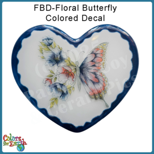 Floral Butterfly Colored - Waterslide Decals