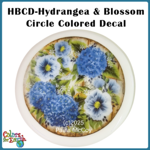 Hydrangea & Blossom Circle - Waterslide Decals