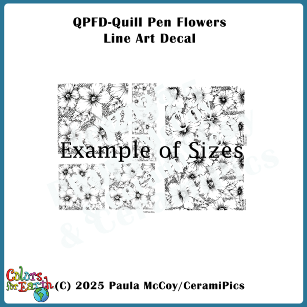 Quill Pen Flowers - Waterslide Decals - Image 2
