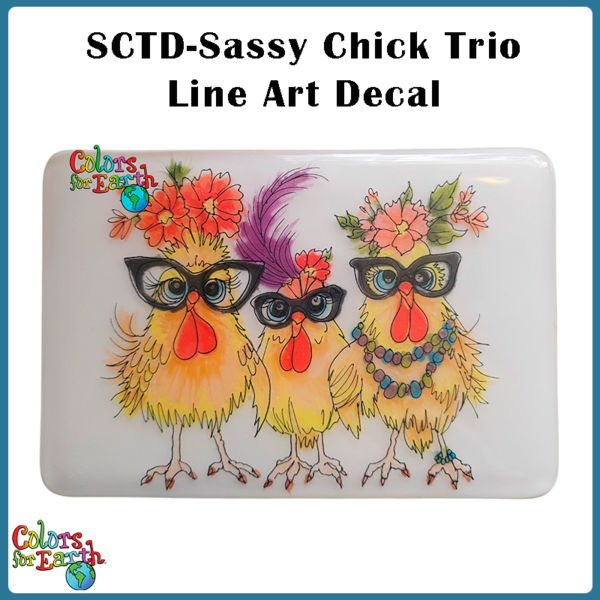 Sassy Chicks Trio - Waterslide Decals