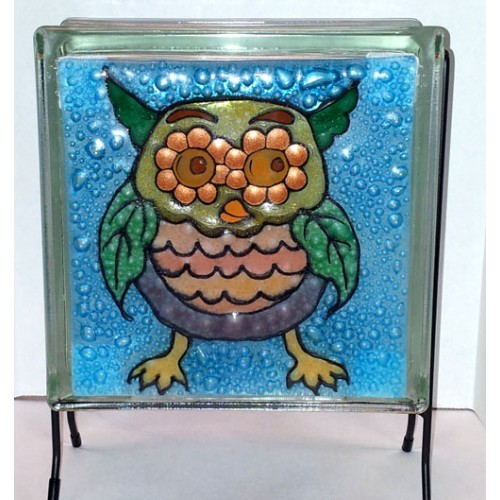 Owl Glass Panel
