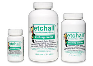 Etchall Etching Cream (16oz) for Glass, Mirrors, Ceramics, Porcelain,  Marble, and Slate - for Makers, Creators, Crafters, DIY'ers of All Ages 