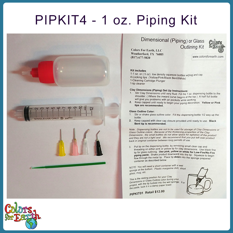 Piping Bottle (Cap, 4 tips, Syringe)