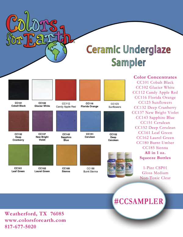 Ceramic Underglaze Sampler Kit
