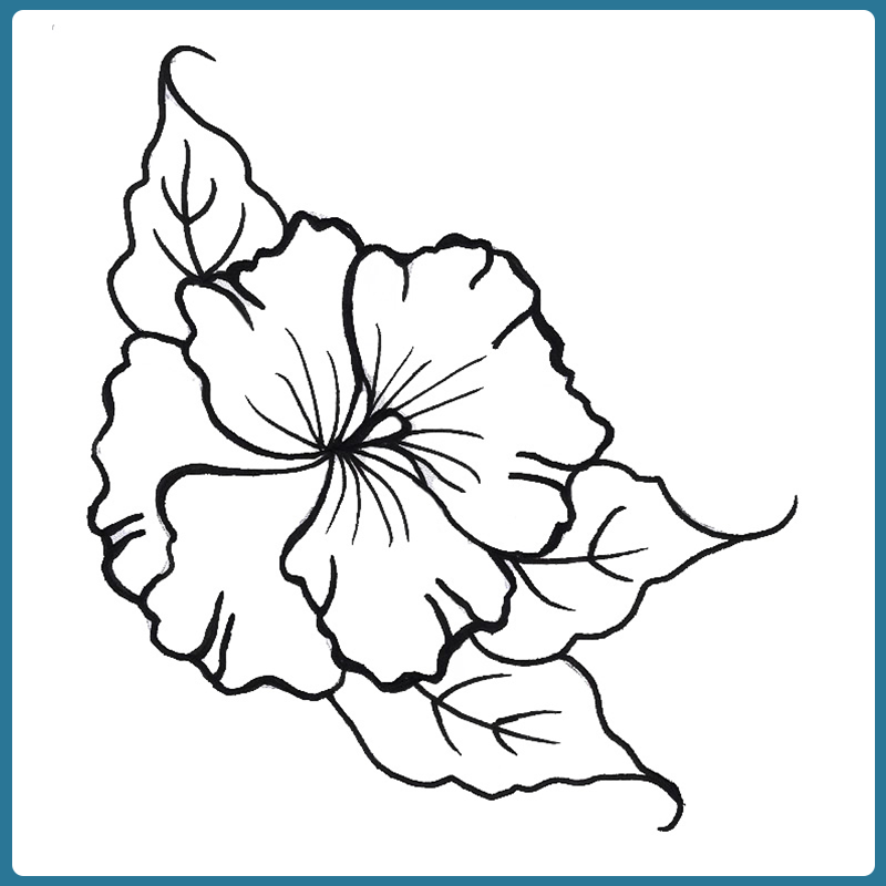 Pansy/Leaves Stamp - Colors For Earth, LLC
