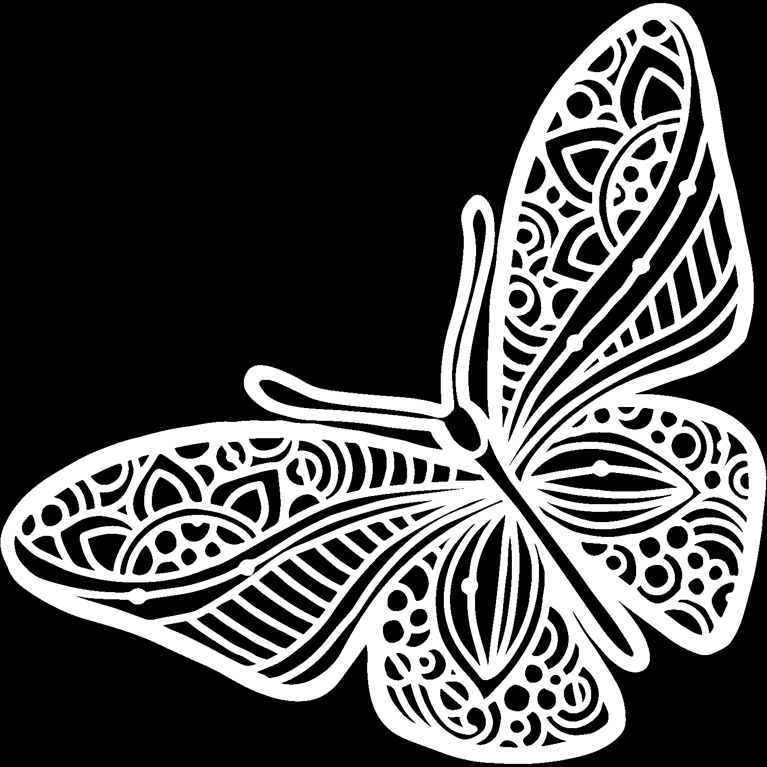Joyous Butterfly - Stencil